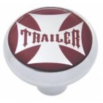 "Trailer" Deluxe Air Valve Knob - Red Maltese Cross Sticker