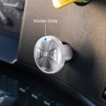 "Trailer" Maltese Cross Air Valve Knob Candy Color Sticker Only - Liquid Silver - Image 2