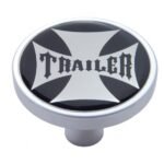 "Trailer" Short Air Valve Knob - Black Maltese Cross Sticker