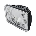 ULTRALIT - 4" X 6" LED Headlight With Dual Function 6 Amber LED Position Lights - Low Beam - Image 5