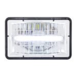 ULTRALIT - 4" X 6" Rectangular LED Headlight With White LED Position Light - Low Beam
