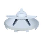 Universal Chrome Front Hubcap With 3 Extra Large Bar Straight Spinner - 7/16" Lip