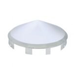 Universal Stainless Pointed Front Hubcap - 1" Lip