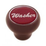 "Washer" Wood Deluxe Dash Knob - Red Glossy Sticker