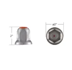 33mm X 2" Chrome Steel Reflector Nut Cover With Flange - Amber (50 Pcs) - Image 6