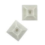 1" Natural Nylon Adhesive Wire Tie Mount 50 Lbs Ties (10-Pack)