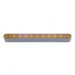10 LED 9" Turn Signal Light Bar With Bezel - Amber LED/Amber Lens - Image 2