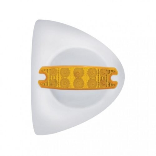 10 LED Reflector Headlight Turn Signal Light Cover - Amber LED/Amber Lens