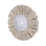 10" White Treated Airway Buff - 5/8" & 1/2" Arbor - Image 2
