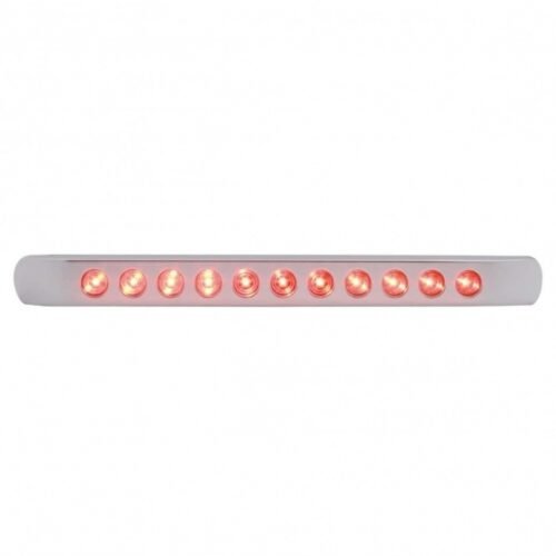 11 LED 17" Light Bar With Bezel (Stop, Turn & Tail) - Red LED/Red Lens