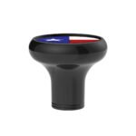 1/2"-13 Thread-On Gearshift Knob With Texas Flag Sticker - Black - Image 2