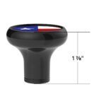 1/2"-13 Thread-On Gearshift Knob With Texas Flag Sticker - Black - Image 4