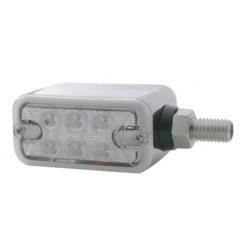 12 LED Dual Function Double Face Light - Horizontal Mount - Amber & Red LED/Clear Lens
