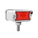 12 LED Dual Function Double Face Light W/Visor - T-Mount - Amber & Red LED/Amber & Red Lens - Image 4
