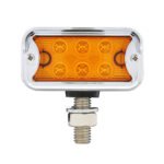 12 LED Dual Function Double Face Light W/Visor - T-Mount - Amber & Red LED/Amber & Red Lens - Image 6