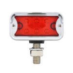 12 LED Dual Function Double Face Light W/Visor - T-Mount - Amber & Red LED/Amber & Red Lens - Image 8