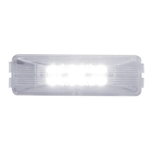 12 LED Rectangular Auxiliary/Utility Light - White LED/Clear Lens (Bulk)