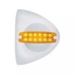12 LED Reflector Headlight Turn Signal Light Cover - Amber LED/Amber Lens