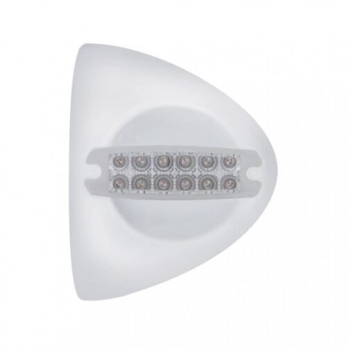 12 LED Reflector Headlight Turn Signal Light Cover - Amber LED/Clear Lens