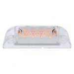 13 LED Reflector Rectangular Light (Clearance/Marker) - Amber LED/Clear Lens - Image 2