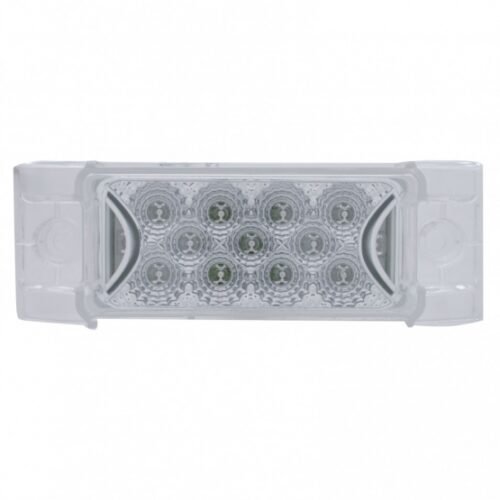 13 LED Reflector Rectangular Light (Clearance/Marker) - Red LED/Clear Lens