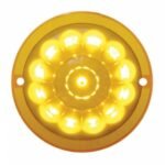 13 LED Watermelon Truck-Lite Style Cab Light - Amber LED/Amber Lens - Image 3