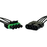 14 AWG Weather Pack Assembly M/FM Quad Cavity, 1 Set.