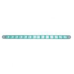 14 LED 12" Auxiliary Strip Light - Green LED/Clear Lens (Bulk)