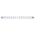 14 LED 12" Auxiliary Strip Light - White LED/Clear Lens (Bulk)