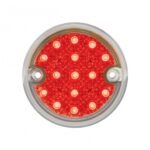 15 LED 3" Reflector Series 3 Light Only for Double Face Housing - Red LED/Clear Lens (Bulk)