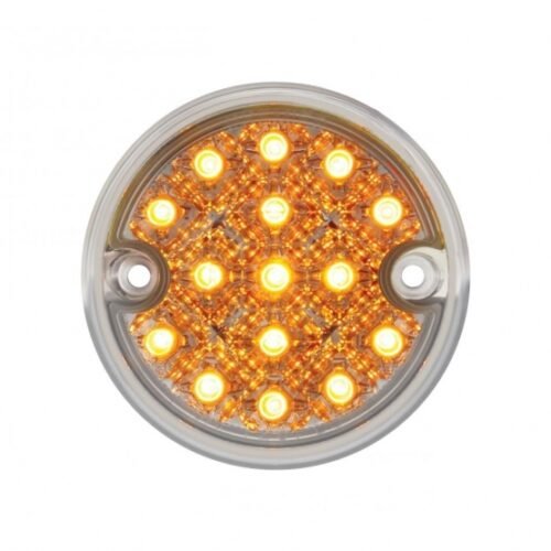 15 LED 3" Reflector Series 4 Light Only For Double Face Light Housing - Amber LED/Clear Lens (Bulk)