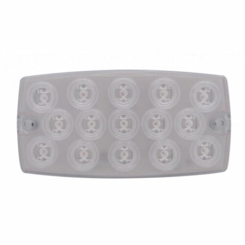 15 LED Rectangular Light (Stop, Turn & Tail) - Red LED/Clear Lens (Bulk)