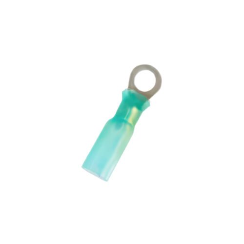 16-14 AWG #10 Stud CS Heat Shrink Ring Terminal - Blue (5-Pack)