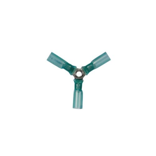 16-14 AWG 3-Way (Y) CS Heat Shrink Connector - Blue (5-Pack)
