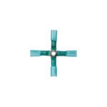 16-14 AWG 4-Way (X) CS Heat Shrink Connector - Blue (5-Pack)