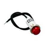 16 Amp 12V Red Warning Light w/ 1/2" Panel Mount and Leads 1 Pc.