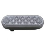 16 LED 6" Oval Reflector Turn Signal Light - Amber LED/Clear Lens - Image 2