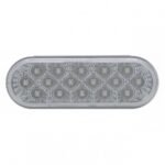 16 LED 6" Oval Reflector Turn Signal Light - Amber LED/Clear Lens