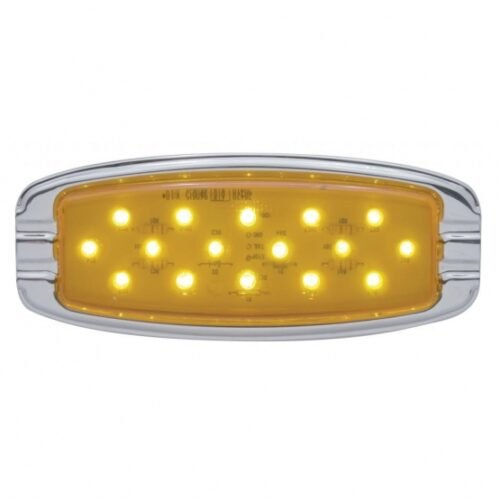 16 LED Retro Light (Clearance/Marker) - Flush Mount - Amber LED/Amber Lens