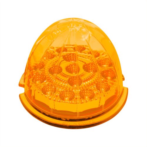 17 LED Dual Function Reflector Cab Light - Amber LED/Amber Lens (Bulk)