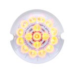 17 LED Dual Function Reflector Cab Light - Amber LED/Clear Lens - Image 5