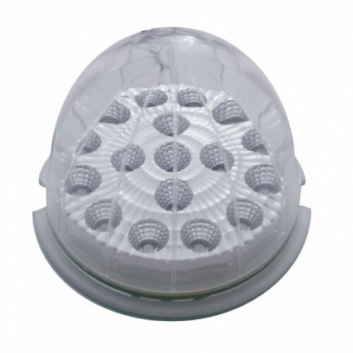 17 LED Dual Function Reflector Cab Light - Red LED/Clear Lens (Bulk)