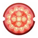 17 LED Dual Function Reflector Cab Light - Red LED/Red Lens - Image 2