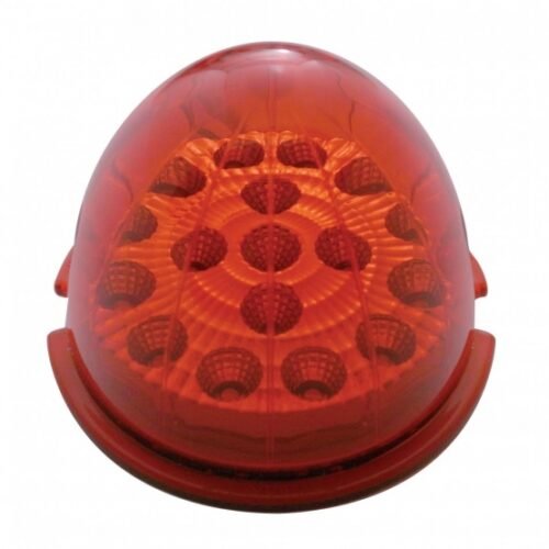 17 LED Dual Function Reflector Cab Light - Red LED/Red Lens (Bulk)