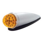 17 LED Dual Function Watermelon Clear Reflector Cab Light Kit - Amber LED/Amber Lens - Image 2