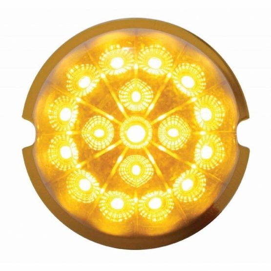 17-LED-Watermelon-Reflector-Cab-Light-Amber-LEDAmber-Lens-1 17 LED Watermelon Reflector Cab Light - Amber LED/Amber Lens - Image 2