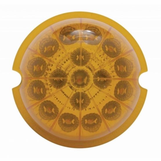17-LED-Watermelon-Reflector-Cab-Light-Amber-LEDAmber-Lens-2 17 LED Watermelon Reflector Cab Light - Amber LED/Amber Lens - Image 3