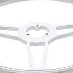 18" Chrome Aluminum "Chopper" Style Steering Wheel - Image 2