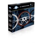 18" Chrome Aluminum "Scorpion" Style Steering Wheel With Wood Rim - Image 4