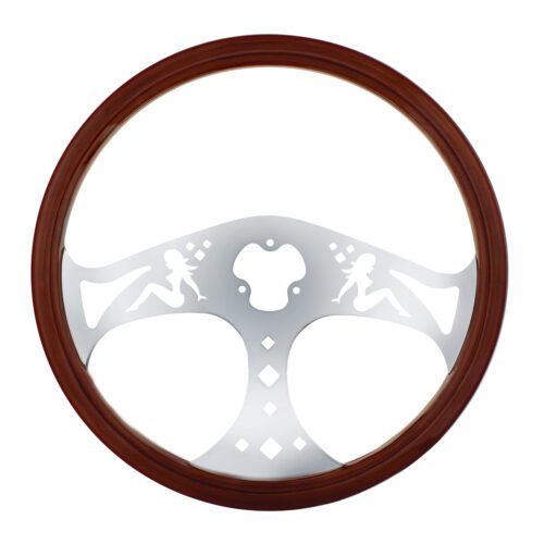 18" Chrome Lady Steering Wheel